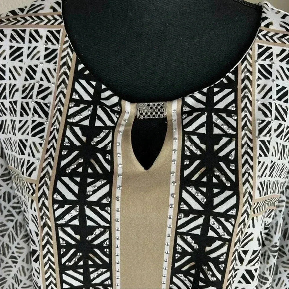 Jm Collection Women’s Sheer Sleeve Pullover Top Size Large - Picture 4 of 8